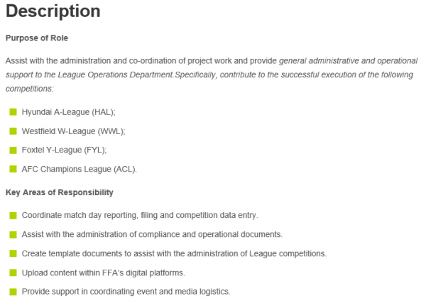 A-League Operations Intern