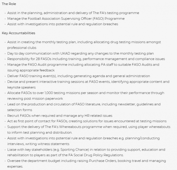 Anti-Doping Officer
