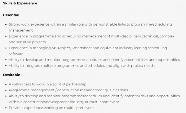 Birmingham 2022, Scheduling Support Coordinator
