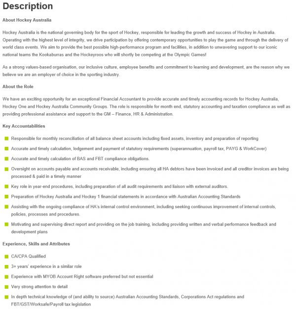 Financial Accountant