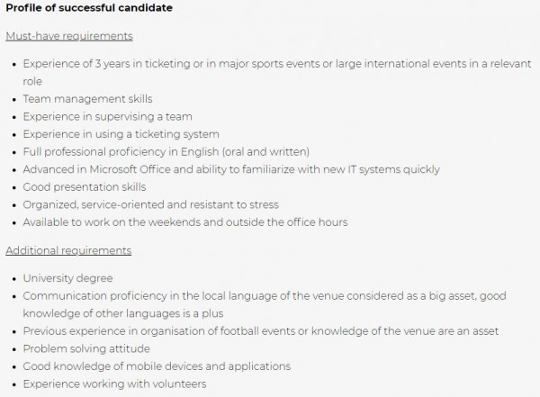 UEFA Euro 2020, Dublin Venue Ticketing Manager - Euro 2020